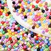 Home Party Supplies Findings DIY Crafts Handmade Material Jewelry Accessories Acrylic Loose Beads 500PCS Soild Color 4mm For Jewelry Making