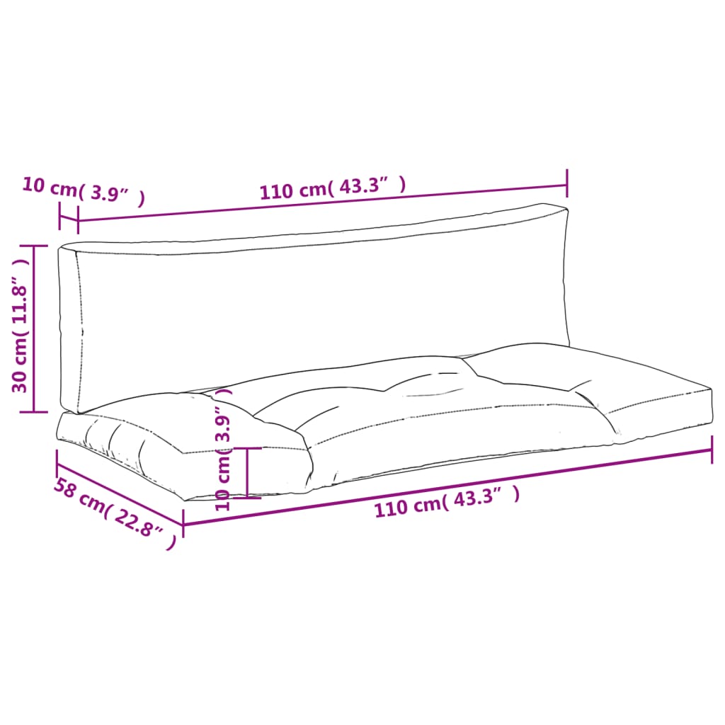 2 Piece Pallet Cushion Set Green Fabric