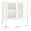 Sideboard White 70 x 35 x 70 cm Steel and Glass
