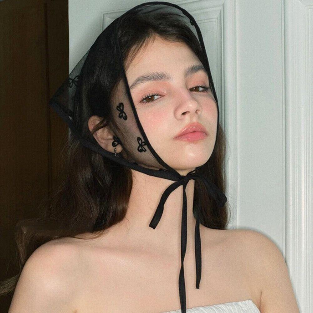 Neckerchief Women Lace Triangle Scarf Headband Head Wrap Scarves Retro Bandana Turban