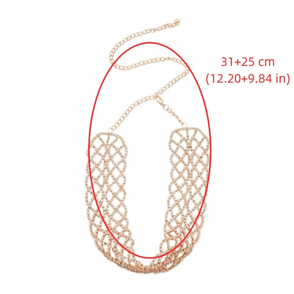 Fashion Retro Temperament Neck Chain Rhinestone Sparkling Collar Chain Bridal