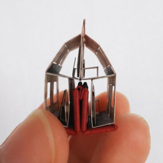 1:Домик из крошечных книг в масштабе 1/12, складное миниатюрное украшение со скрытой диорамой внутри, ручной работы, реалистичный мини-книжный декор для кукольных домиков, декор для книжной полки