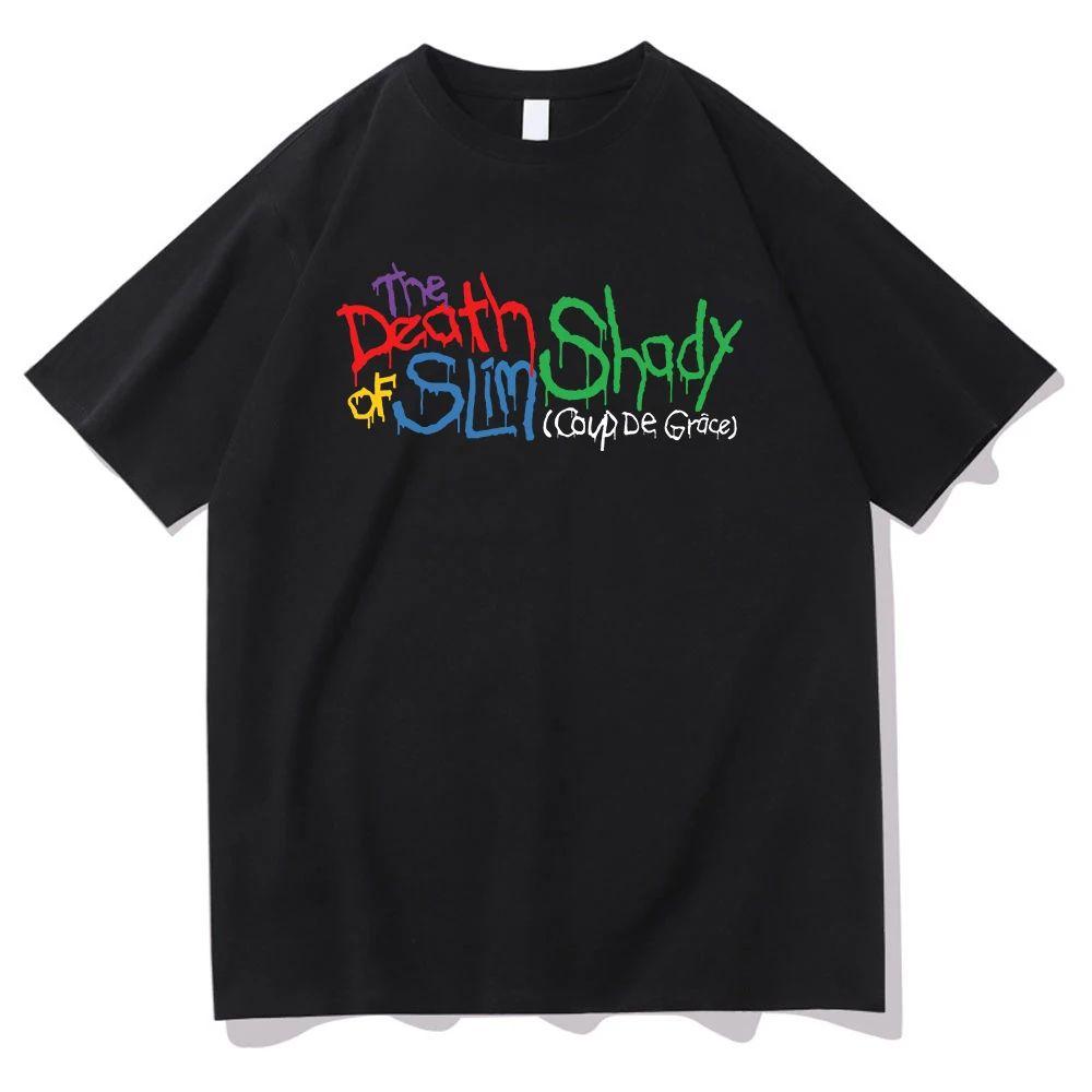 Eminem The Death of Slim Shady T Shirt Fashion Women Harajuku Hip Hop Retro T-Shirt Unisex High Quality Vintage Cotton Tees Tops