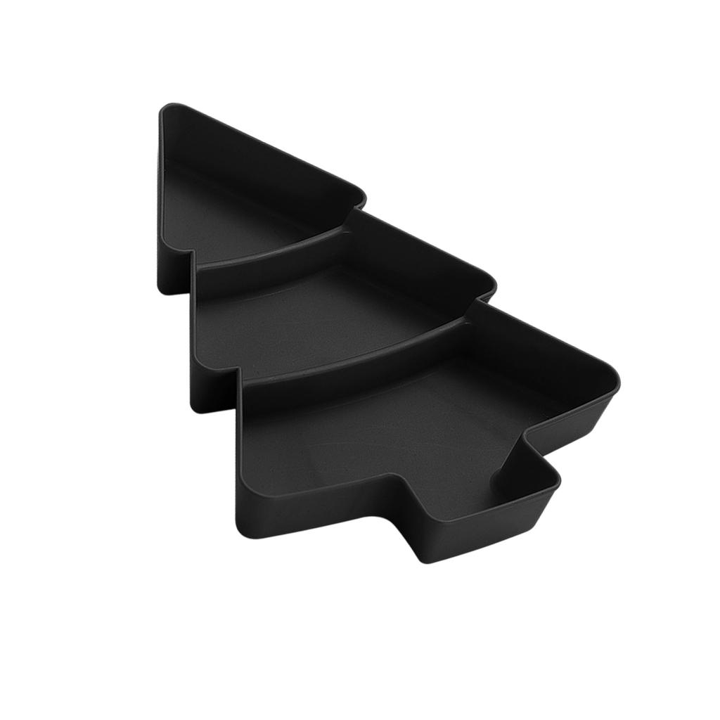 Christmas Tree Snacks Tray With Compartments Plastic Candy Dish for Holiday Party Decorations and Nut Storage