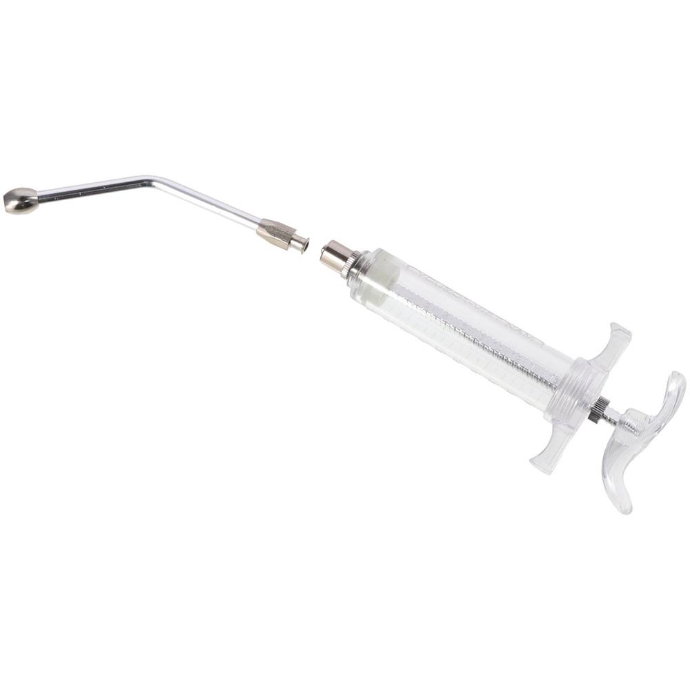 Регулируемая дозировка с 2 насадками для промывания Пластиковый шприц для кормления овец и козлят