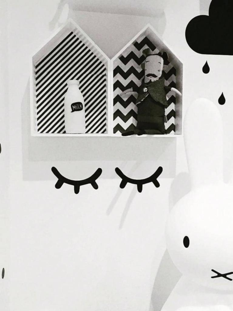 Home Decoration Supplies Wall Decoration 3D Three-dimensional Wooden Eyelash Ornaments Wall Decoration 2 Pieces 1 Set