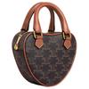 Celine Triomphe Monogram Heart Shaped Zipper Detachable Shoulder Strap Canvas And Calfskin Medium Shoulder Crossbody Bag Women handbags 198222BZJ-04LU