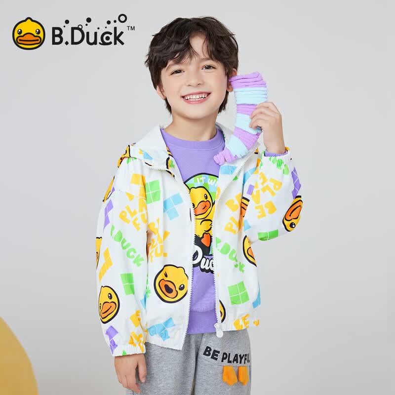 Детская ветровка с капюшоном B.Duck, мультяшная