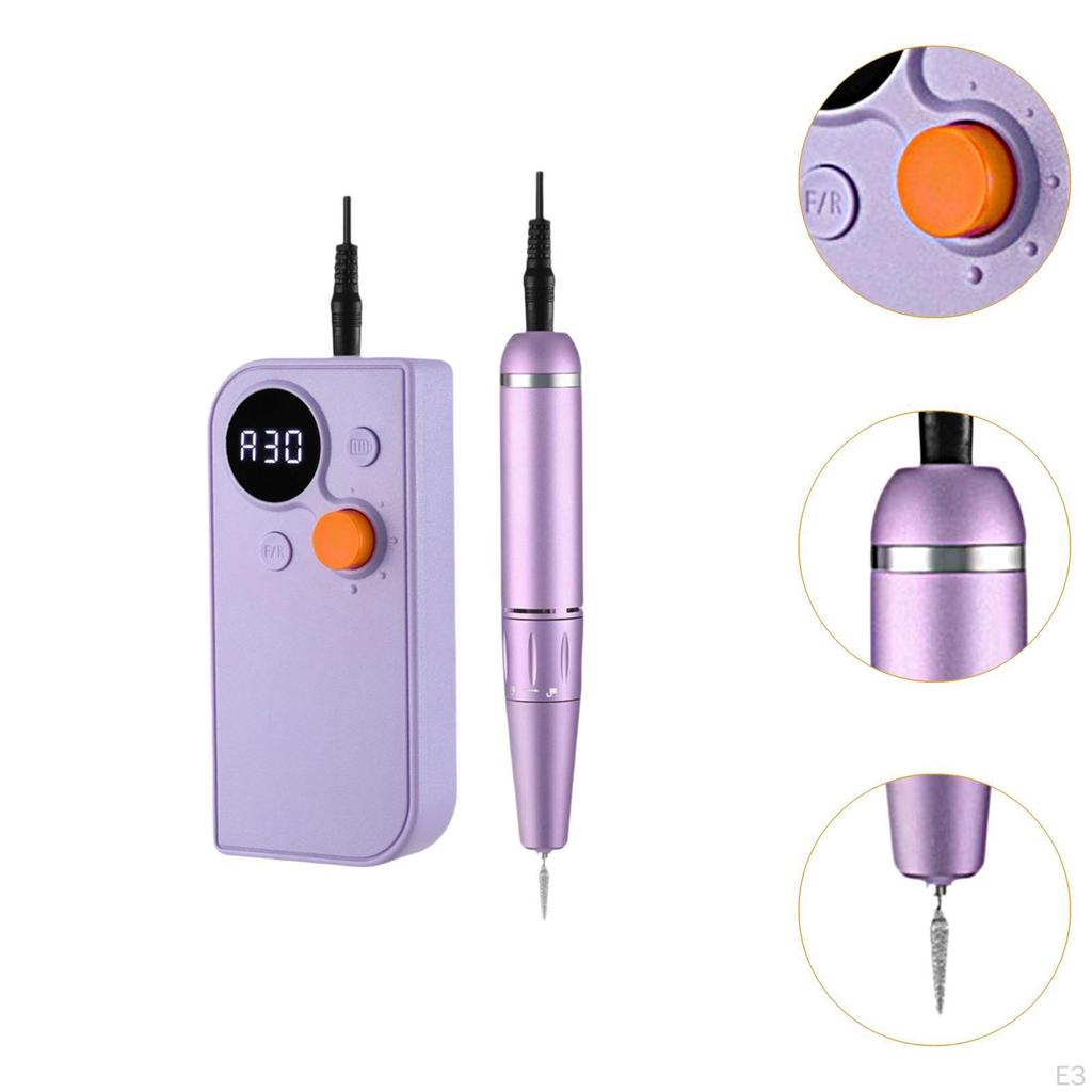 Electric Nail Drill Machine Manicure Pedicure Tool, Professional LCD Display with Bits