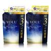 YOLU Shampoo and Treatment Set Large Deep Night Repair [New Model] Refill, Capacity,