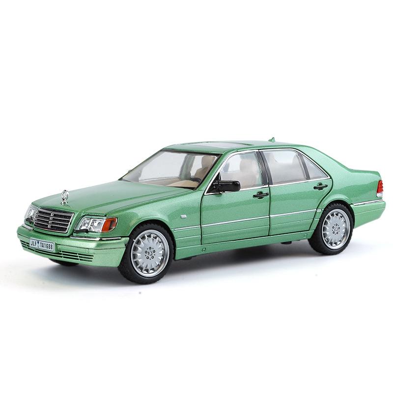 1/24 Benz W140 320SEL Alloy Vintage Car Diecast Metal Classic Car Toy Model Sound Light Pull Back Collectibles Children Birthday Gift