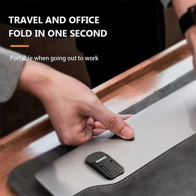 Aluminium Alloy Holder Adjustable Folding Laptop Stand Mini Legs Ultra-thin Portable for Mac Huawei Notebook Cooling Holder Feet Invisible Bracket