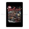 Polar Express Christmas Train Holiday True Believer In Santa Metal Plaques Club Customized Cave Poster Tin Sign Poster