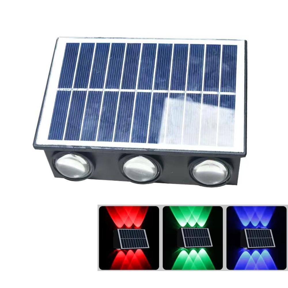 IP65 Waterproof 4/6/8 LED Solar Light Up and Down Fence Solar Lamp Modern Solar Wall Lamp Porch