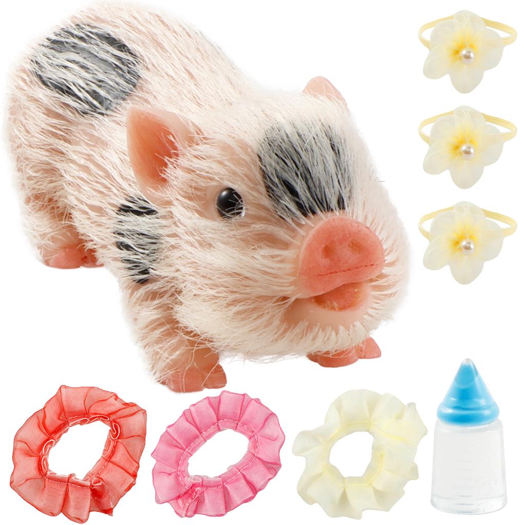 5-inch silicone mini pig soft and realistic hand feel fun decoration silicone pig doll children's gift