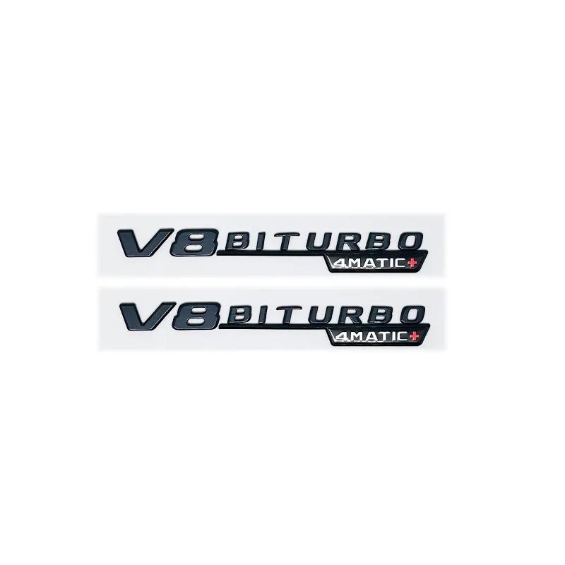 Для Mercedes Benz Silver Black X253 C253 GLC43 GLC63 GLC63s GLC 63 S AMG Эмблема V8 BITURBO 4MATIC 4MATIC+ Эмблемы Значки