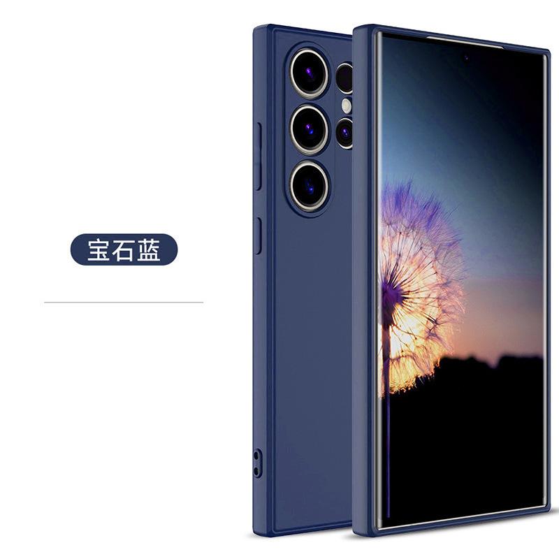 Подходит для чехла мобильного телефона Samsung S25Ultra ультратонкий матовый ощущение кожи жидкий ТПУ мягкий Note20 всесторонний S24plus