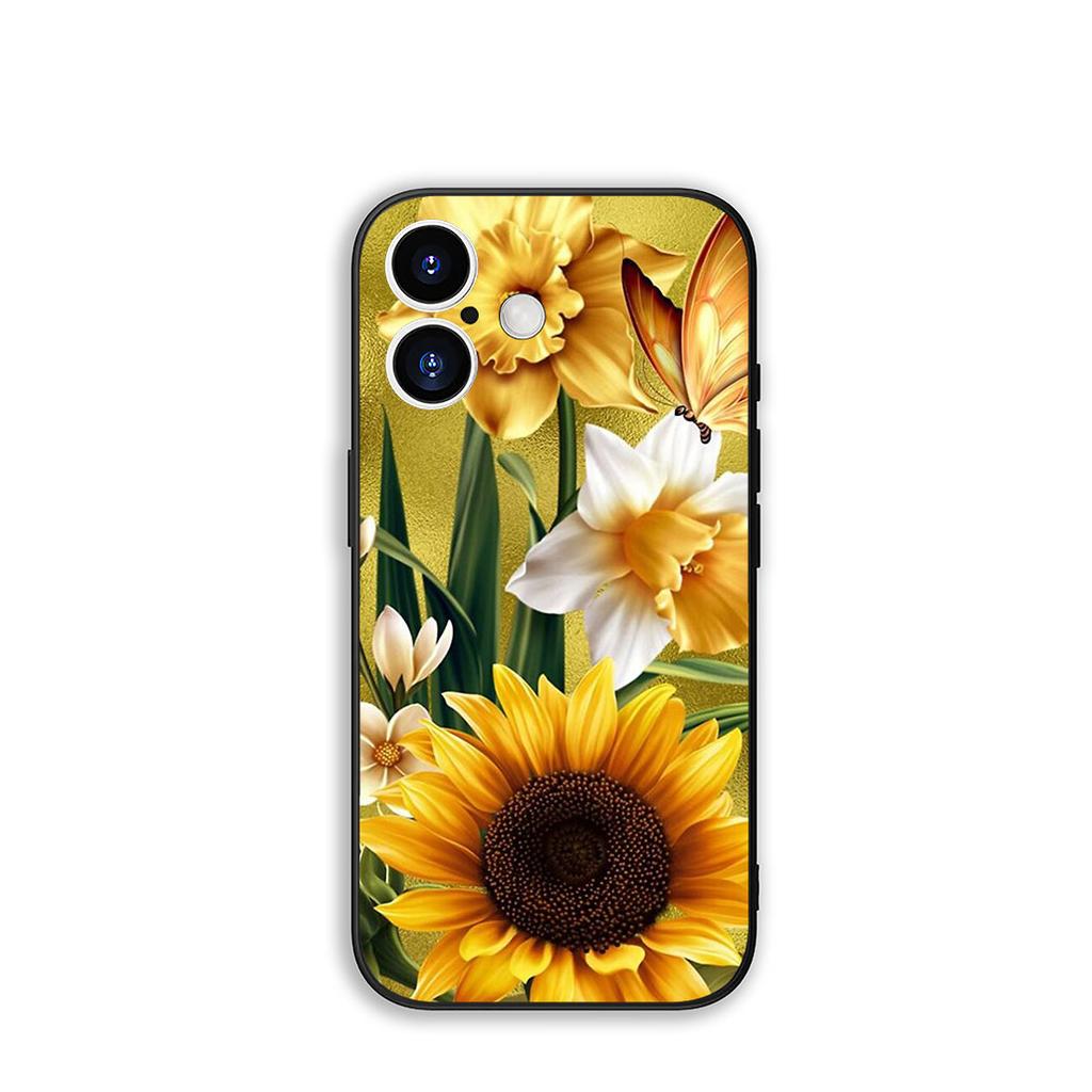 for Samsung Galaxy A07 A13 A12 A23 A42 A50 A51 A52 A53 A70 A71 A72 A21S A04 Note 20 9 8 10 Phone Case Sunflower Flower Yellow