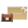New MICHAEL KORS Rose Leather Shoulder Bag, Crossbody Bag Small Women's Dark Brown & Acorn Brown 35T0GXOC1B-200