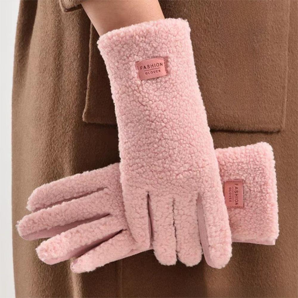 Windproof Keep Warm Gloves Imitation Fleece Mittens New Full Finger Gloves  Outdoor