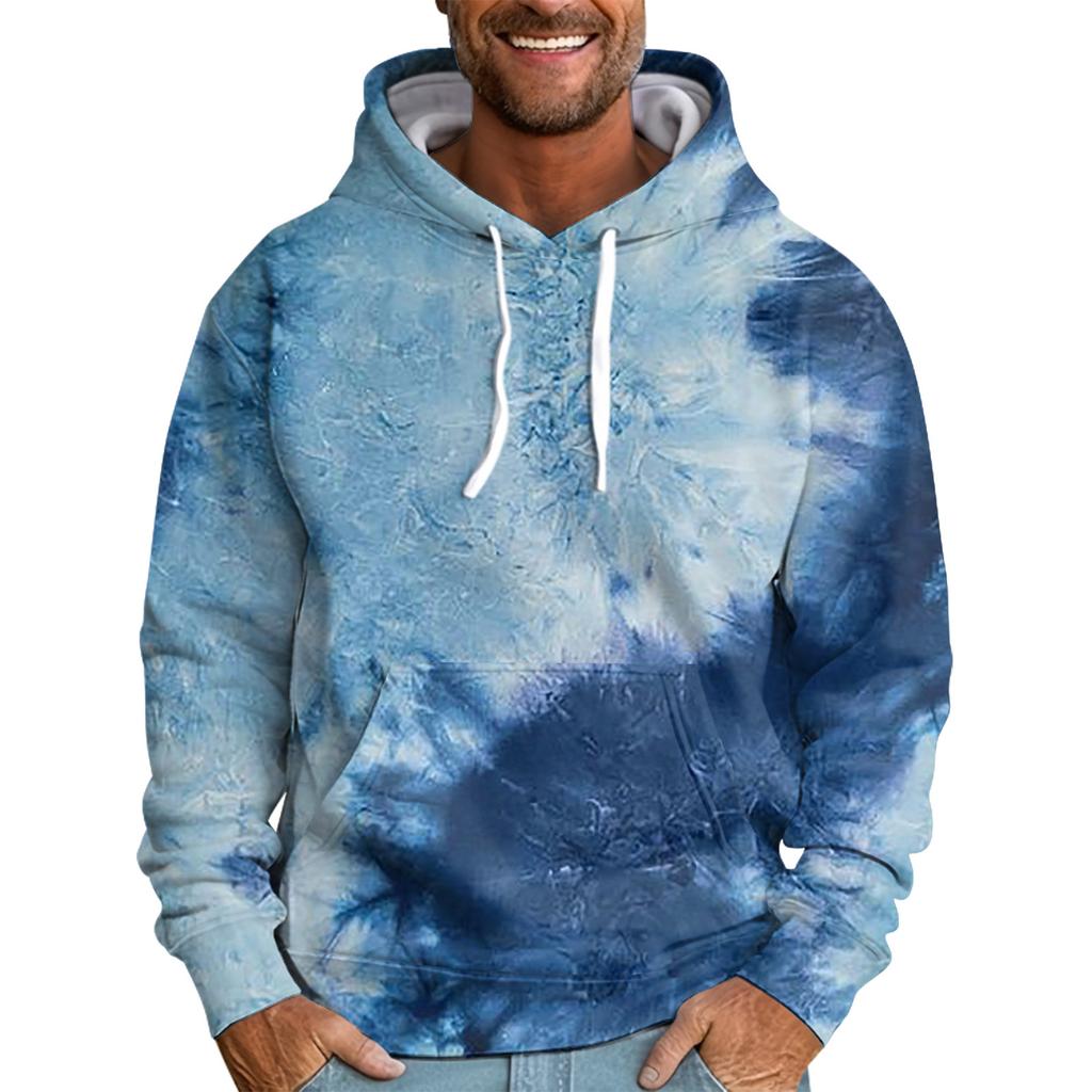 Men's Loose Printed Hooded Sweatshirt Men's Casual Fashion Sports Sweatshirt