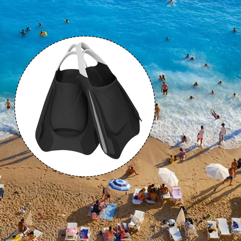 1 пара плавательных ласт Нескользящие ласты для дайвинга Тренировочные Мягкий силикон Короткий дизайн для