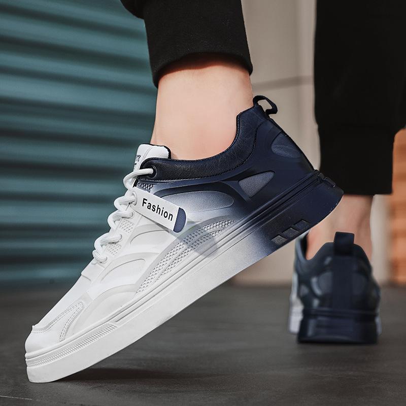 Летняя новая тенденция, универсальная спортивная повседневная спортивная обувь для младших школьников на толстой подошве с низким берцем, маленькая белая модная обувь с градиентом