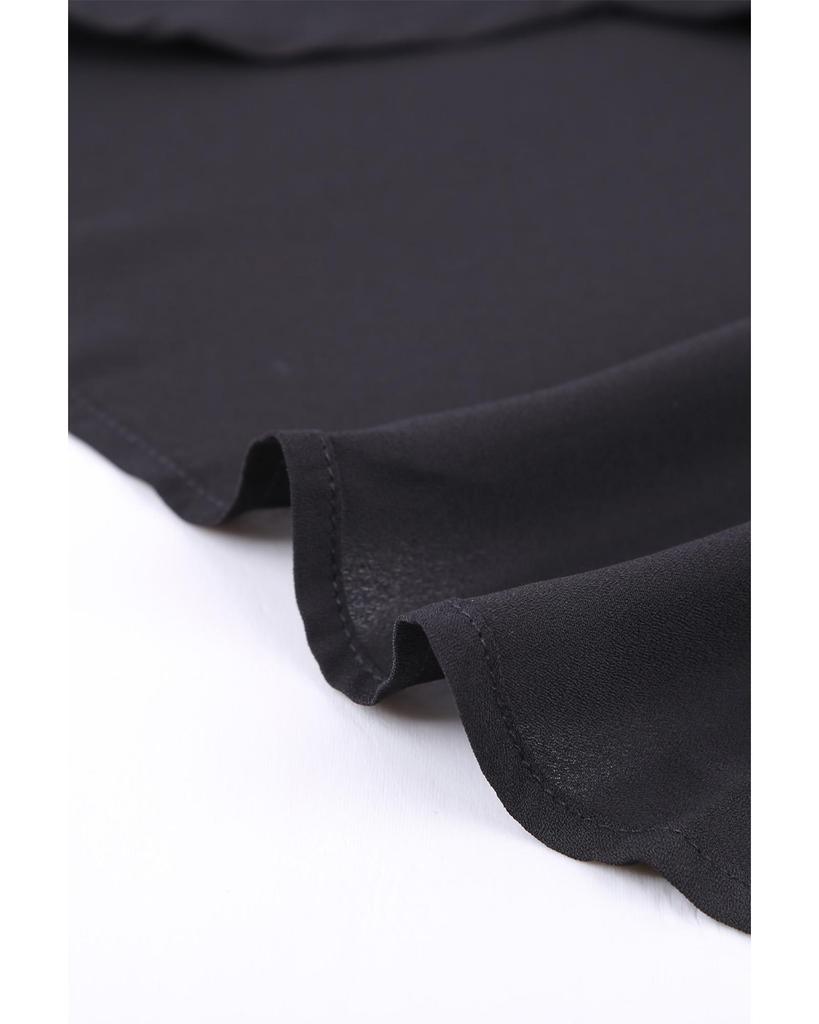 Azura Exchange Черный топ с завязками на пуговицах Forever Tonight