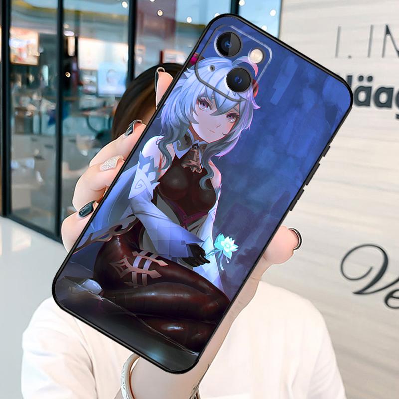 Чехол для телефона Ганьюй Genshin Impact для iPhone 13 12 Mini 11 14 15 16 Pro Max Plus X XS Max XR Защитный корпус