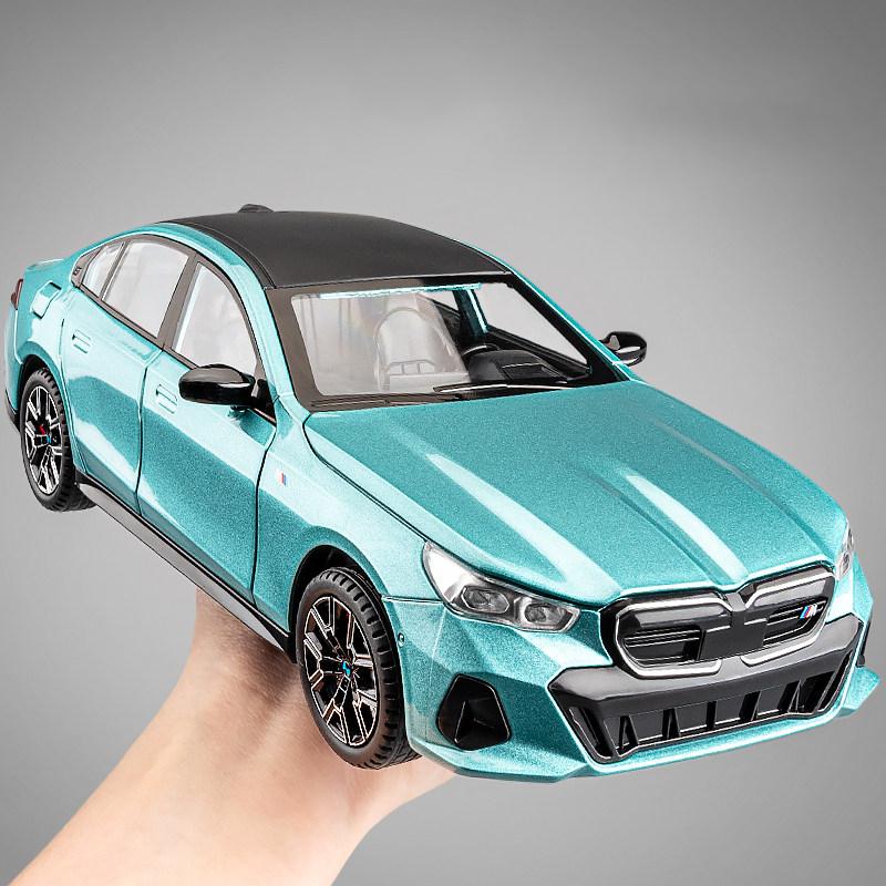 New 1/24 BMW I5 M50 Supercar Alloy Model Car Toy Diecasts Metal Casting Sound and Light Car Toys For Children Vehicle