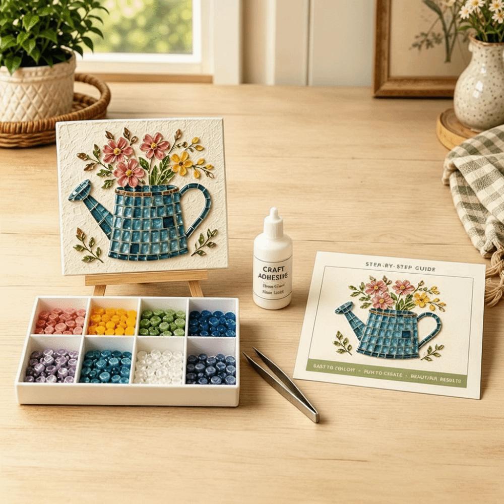 Glass Tiles Mosaic Kit DIY Beginner Friendly Glass Mosaic Kit Garden Animals Arts For Beginner