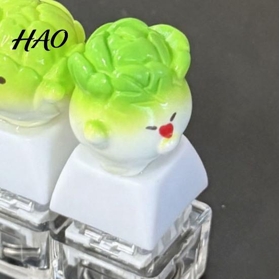 Backpack Hanging Decor Vegetable Fidget Keyboard with LED Light, Stress Relief Clicker Keychain Anxiety Tool for Backpack, Portable Mechanical Keycap