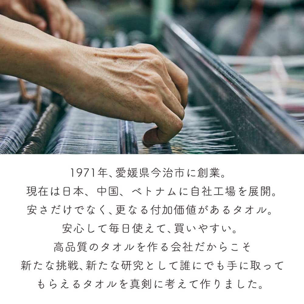 Japanese Product Towel Factory Lab "Daily" Face Towel Set of 5, 100% Cotton, Approx. 34×80cm, Gray, Quick-Dry