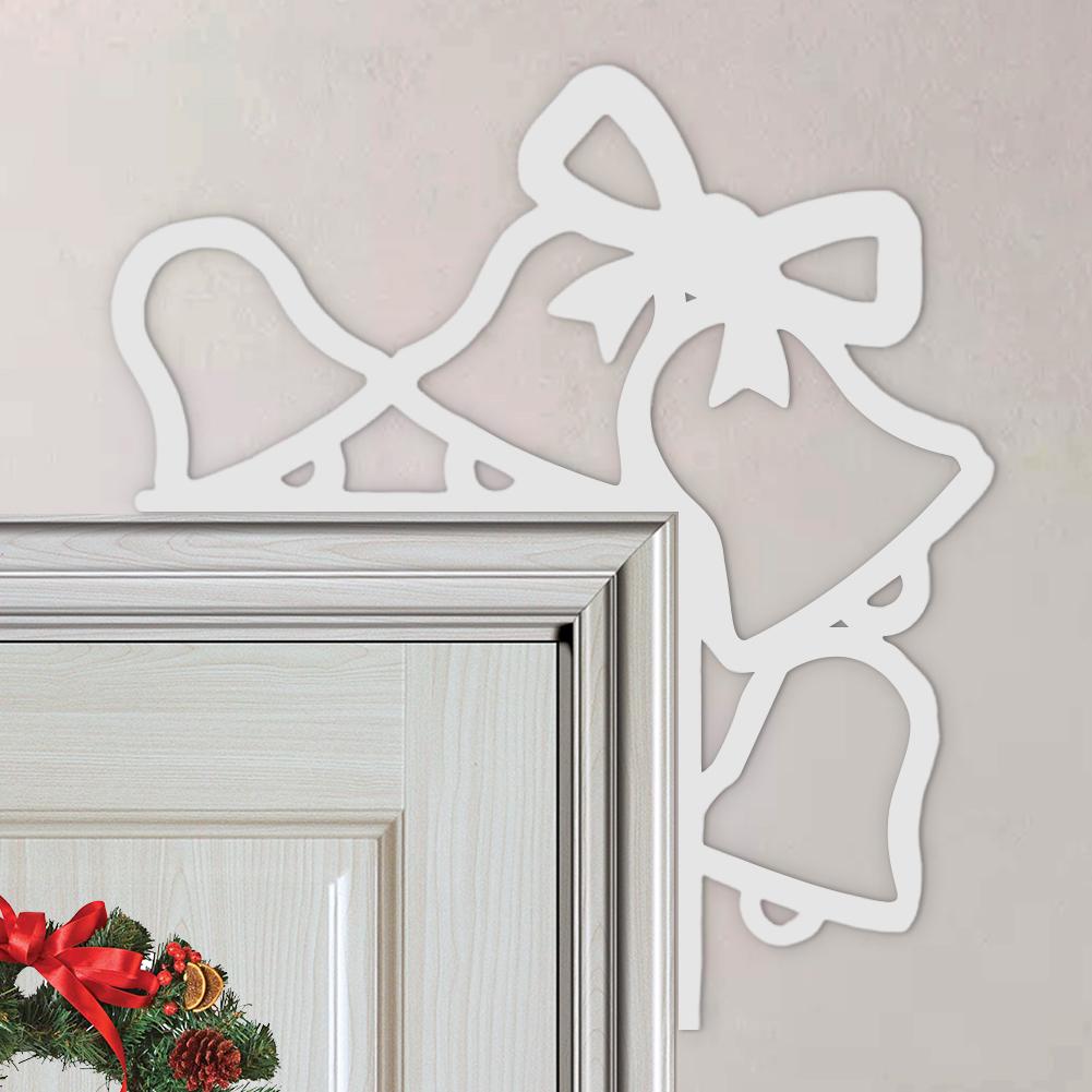 Christmas Door Frame Decoration Wall Window DIY Craft Door Corner Sign Decor for Xmas Shelf Mirror Cabinet Window Home