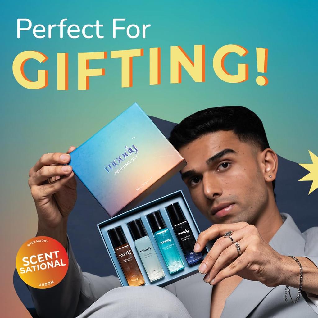 Подарочный набор духов премиум-класса для мужчин| Комбо-пакет 4x20 мл | Аромат на весь день | Стойкий аромат | Роскошная подарочная коробка для него | Упаковка из 4 шт. | Дорожный размер