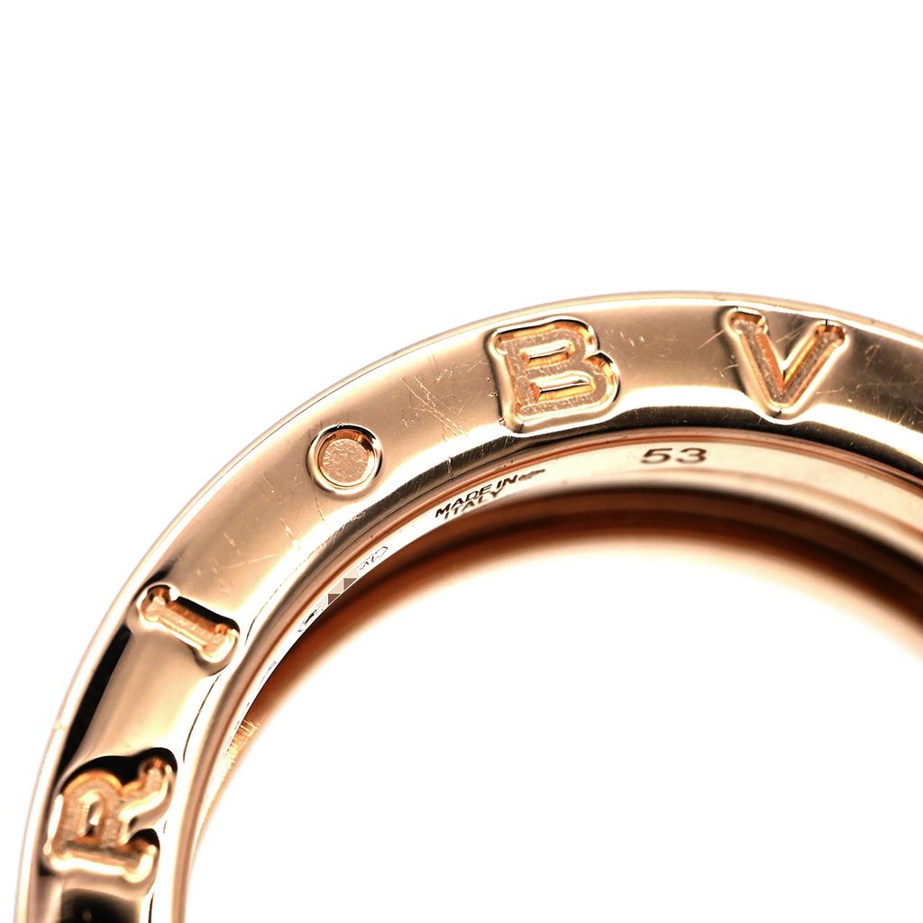 BVLGARI 357987 Be zero one B-zero1 Rock (2 bands)Ring ring 18K Pink Gold/ceramic #12.5(JP Size) Array