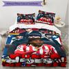 3pcs Duvet Cover Set (1*Duvet Cover + 2*Pillowcase, Without Core), football club Print Soft All‑Season Bedding Set, Home Bedroom Decor Gift