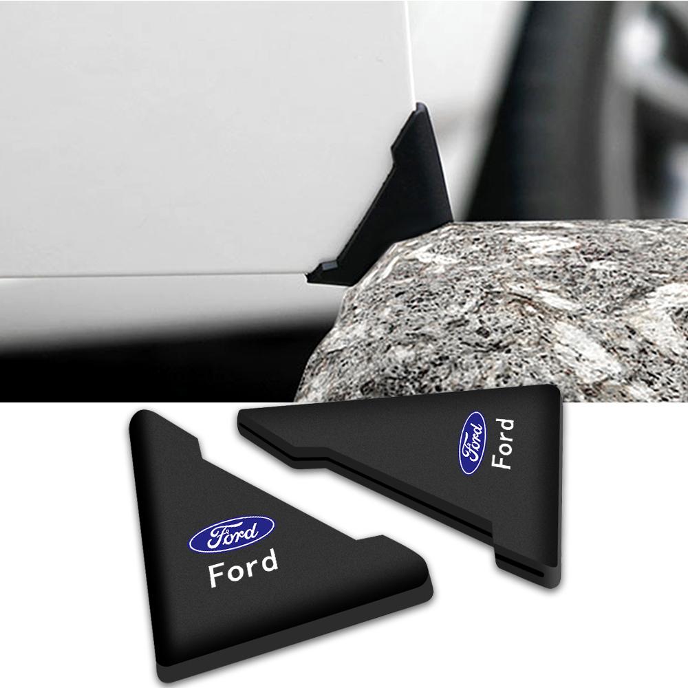 2pcs Silicone Car Door Corner Cover Anti-Scratch Protector Sticker Auto Accessories For Ford focus mk3 mondeo mustang fusion st