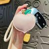 Creative Leather Fruit Keychain Cartoon Peach Lemon Cherry Keychain Pendant Exquisite Bags Hanging Accessories Girls Gifts