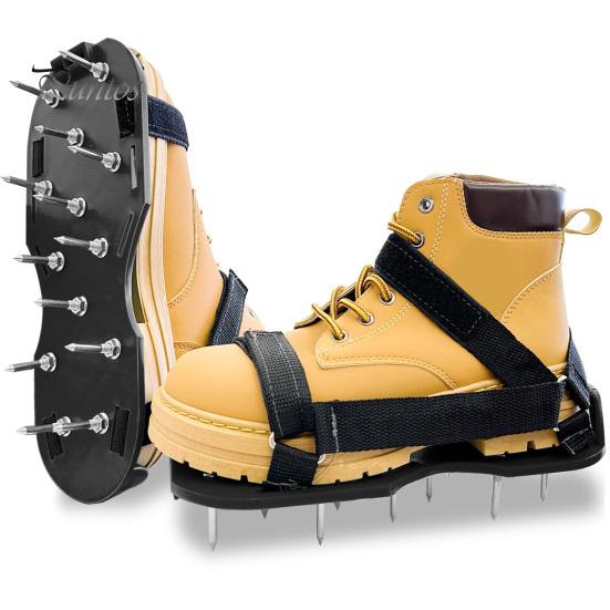 Обувь для аэрации газона, аэрационные сандалии с шипами и ремешками-липучками, прочная обувь для аэрации двора, патио, сада