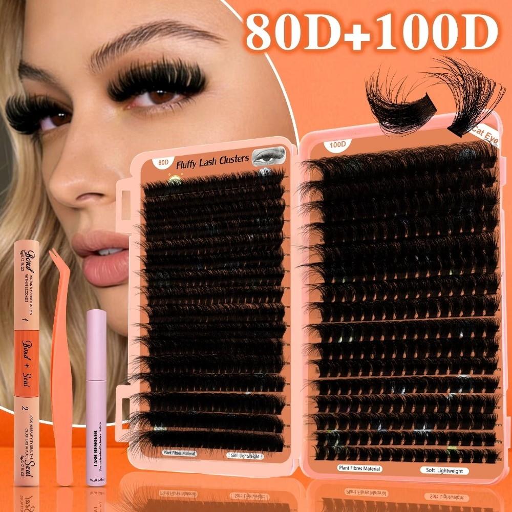 10-24mm Mix Length Lash Clusters D Curl Eye Makeup Tools False Eyelashes Makeup Enhancement