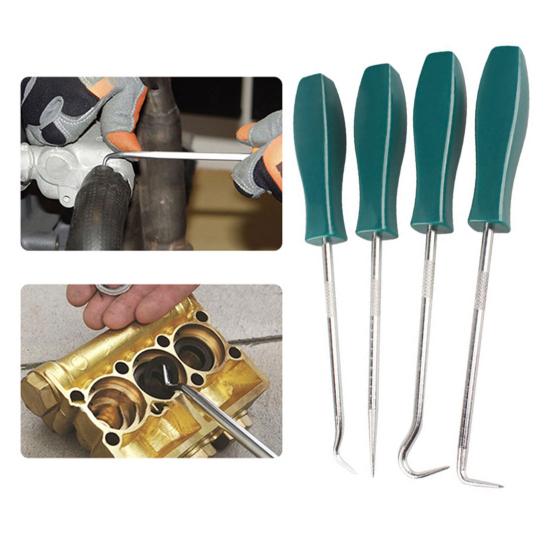 Набор из 4 отверток для сальников автомобильных транспортных средств с эргономичными ручками, съемник для прокладок уплотнительных колец, крючки для ремонта