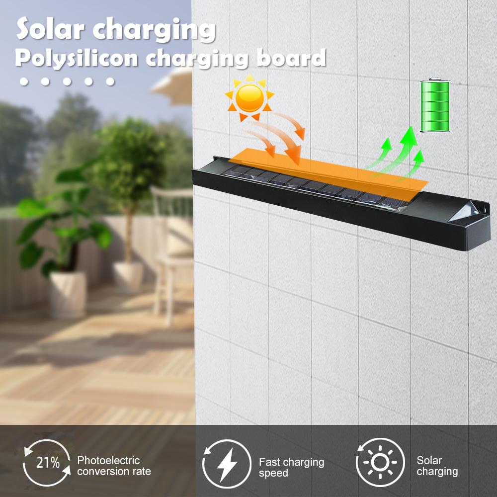 Solar Outdoor Lights 4/6/8/10 LED Waterproof Solar Wall Lights Outdoor Solar Sign Posts Lights Atmosphere Lighting Fence Yard Pa