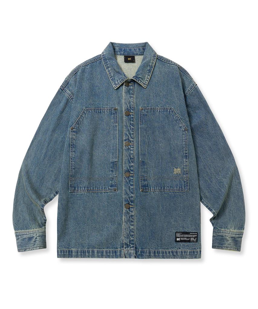 BROWNBREATH Denim Pocket Shirts - Indigo