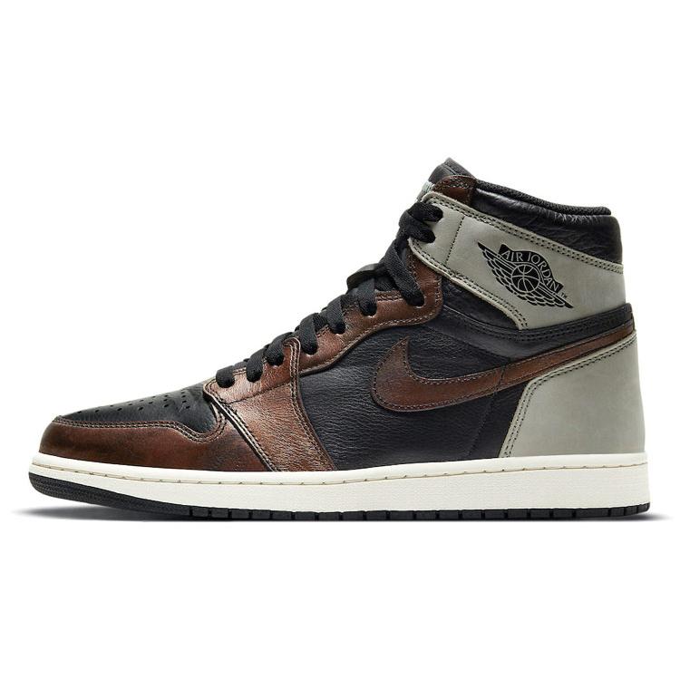 Air Jordan 1 Retro High OG 'Patina' (Unisex) Black / Light Army / Sail / Fresh Mint Vintage Basketball Shoes 555088 033