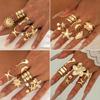European and American Bohemian Personality Starfish Ring Set Geometric Hollow Sunflower Ring Ring Woman