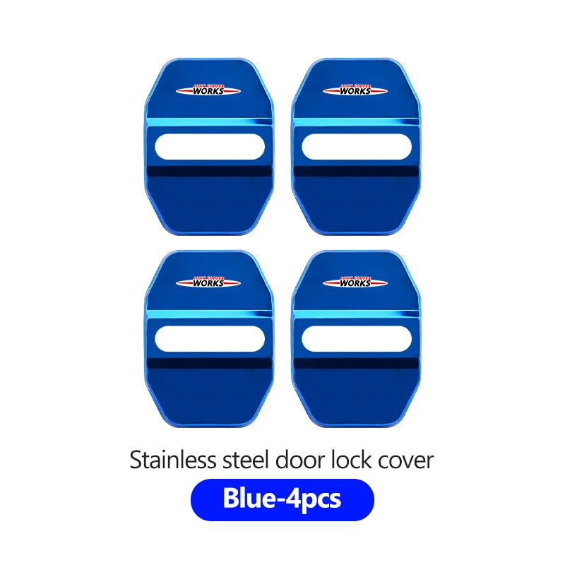 4pcs Car Door Lock cover Protect Buckle Cover Latch Stop Anti Rust For MINI R55 R56 F55 F56 Cooper One JCW Clubman Countryman RR2