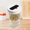 1 Set Pickle Jar Overturn Type Dry Wet Separation Hourglass Shape Pickle Container with Strainer Kitchen Gadget
