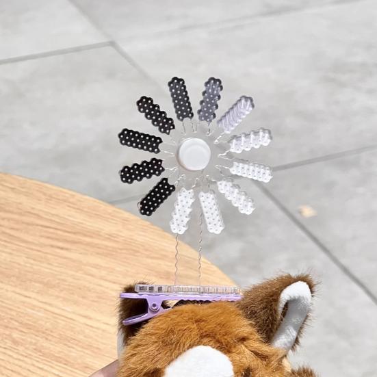 Дизайн «Загрузка мозга» Заколка для волос Юмористическое выражение Вращающаяся шпилька для волос Нескользящие зубцы Устойчивый дизайн Шпилька для волос