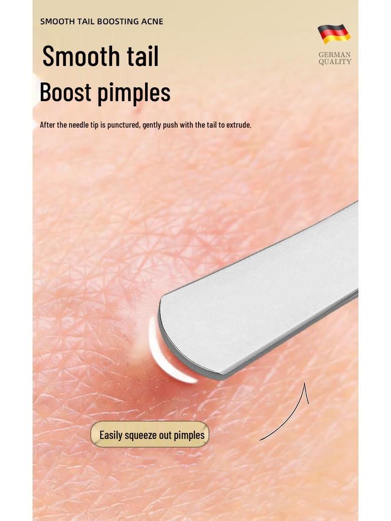 Stainless Steel Ultra-Sharp Blackhead & Acne Tweezers Set: Three-Piece Pimple Removal Tools